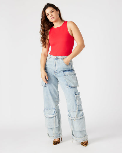 NICO Red Women's Contour Stretch Bodysuit | Steve Madden