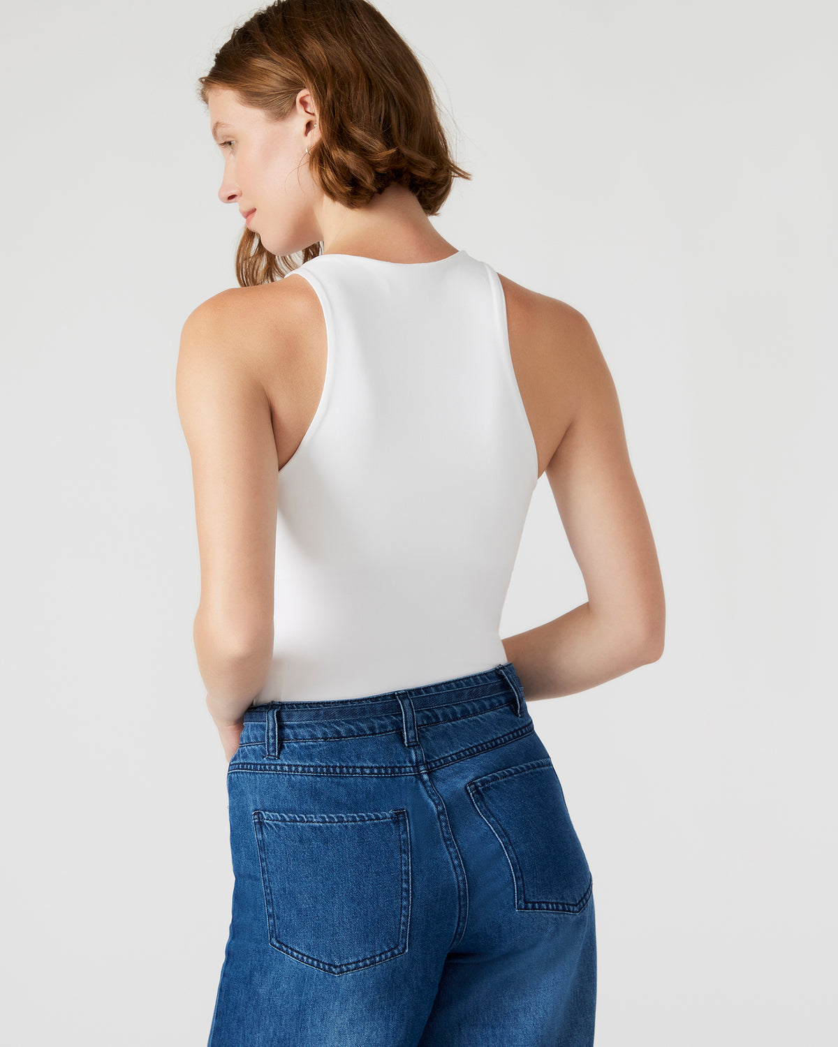 NICO White Women's Contour Stretch Bodysuit | Steve Madden