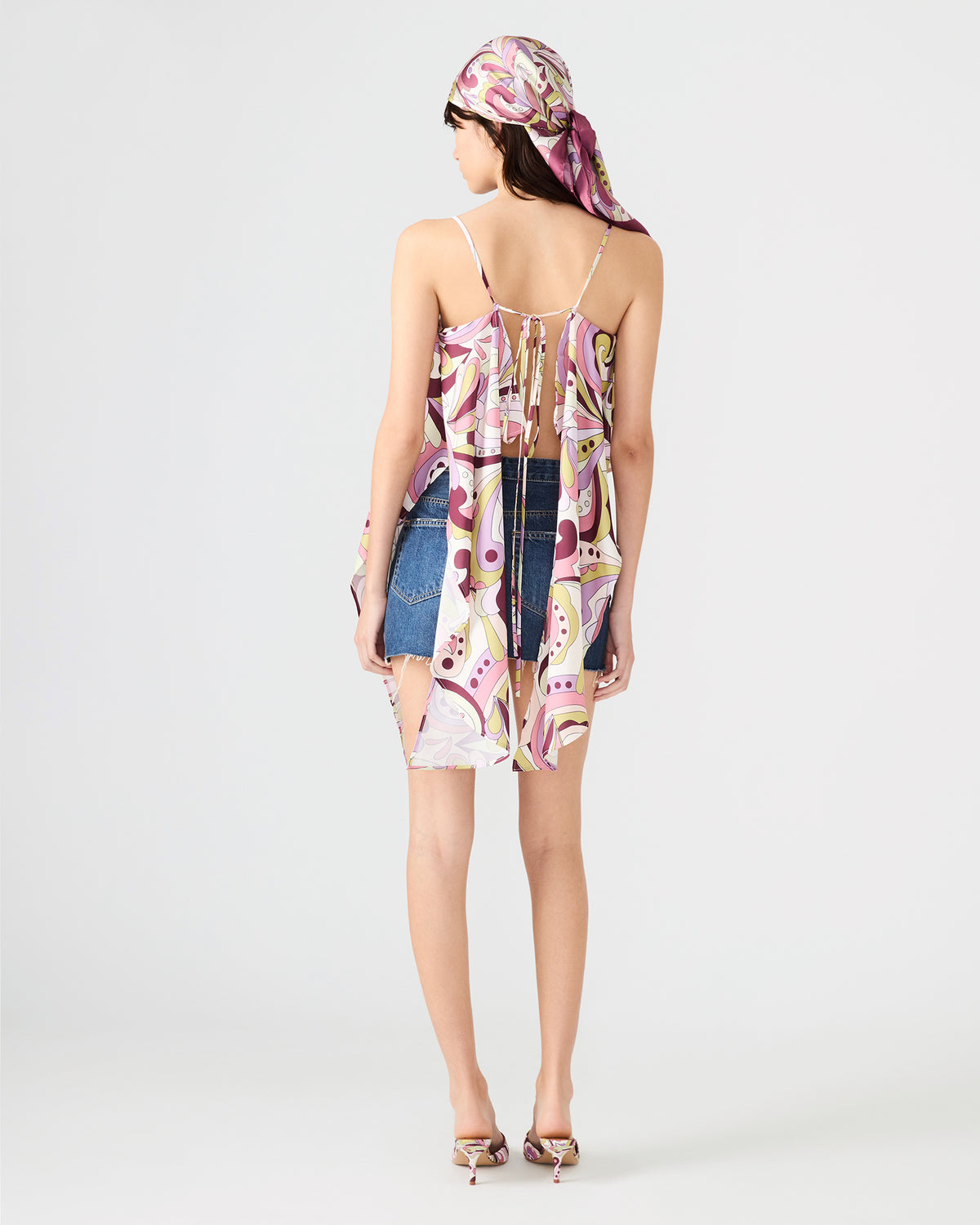 MARGAN Petal Paisley Sleevelss Asymmetrical Flowy Women's Top | Steve Madden
