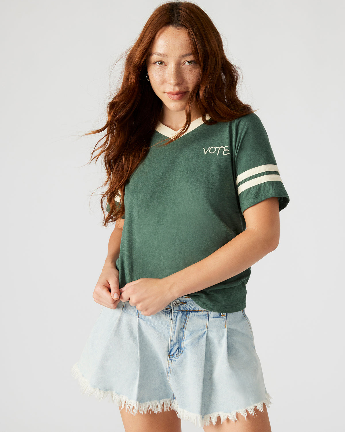 VOTE Green Unisex Short Sleeve Tee | Steve Madden