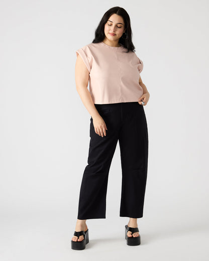 CAT Rose Women's Short-Sleeved Faux Leather Top | Steve Madden