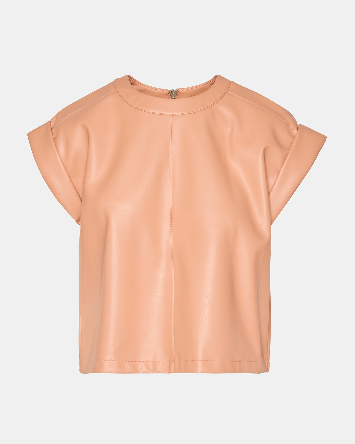 CAT Rose Women's Short-Sleeved Faux Leather Top | Steve Madden