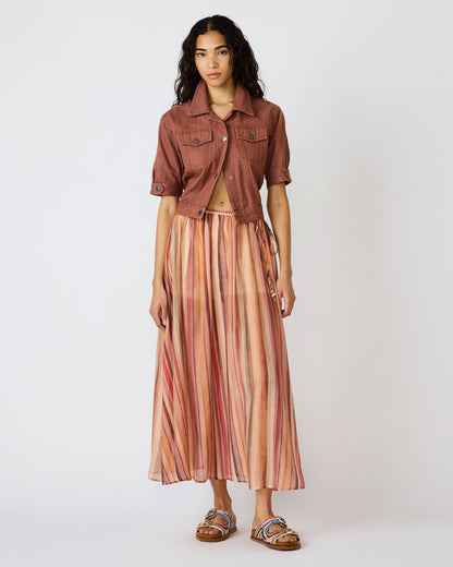 SHILLOH Stripe Detail Flowy Women's Maxi Skirt | Steve Madden