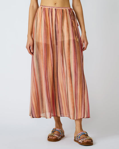SHILLOH Stripe Detail Flowy Women's Maxi Skirt | Steve Madden