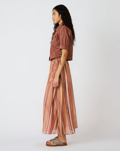 SHILLOH Stripe Detail Flowy Women's Maxi Skirt | Steve Madden