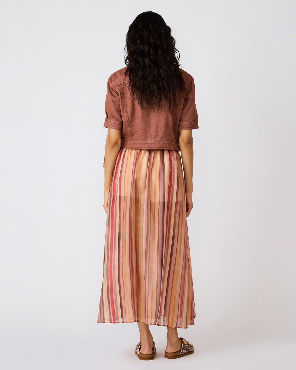 SHILLOH Stripe Detail Flowy Women's Maxi Skirt | Steve Madden
