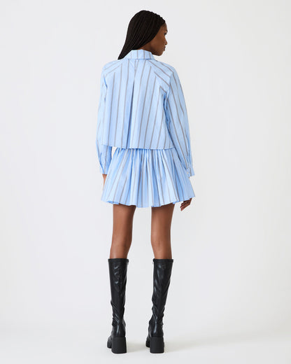 TYRIA Estate Blue Mini Tie-Front Women's Skirt | Steve Madden