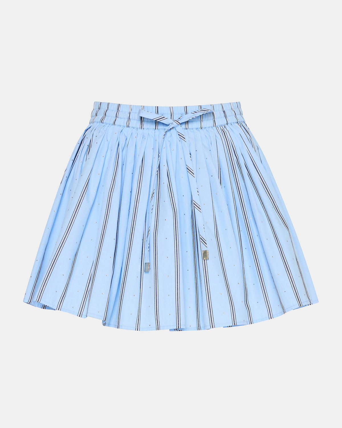 TYRIA Estate Blue Mini Tie-Front Women's Skirt | Steve Madden