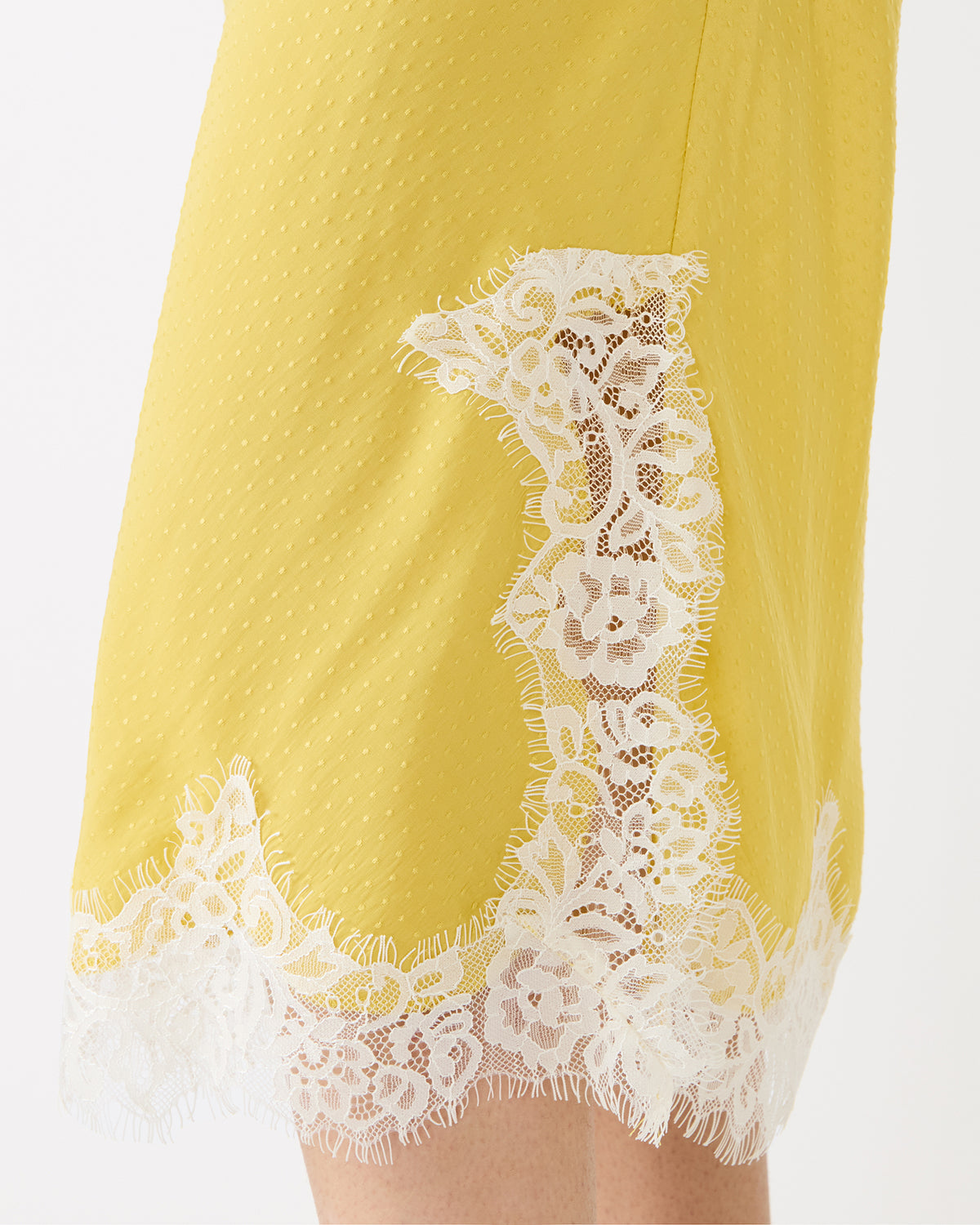 CINTHIA Golden Lime Lace Trime Women's Midi Skirt | Steve Madden