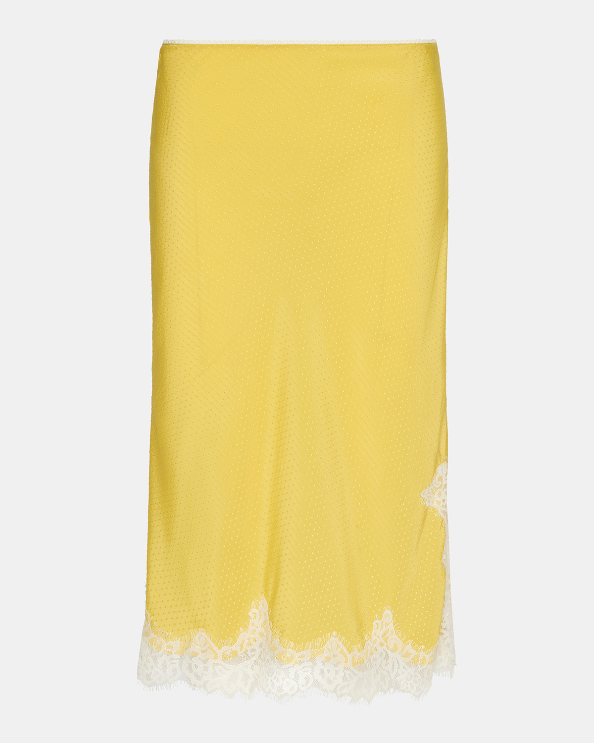 CINTHIA Golden Lime Lace Trime Women's Midi Skirt | Steve Madden