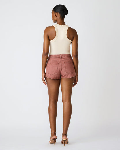 CALLISTO Rust Lace-Up Denim Women's Shorts | Steve Madden