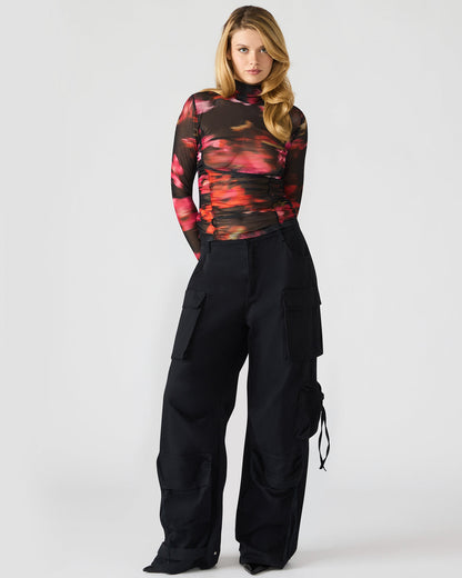 DUO Black Women's Utility Cargo Pants | Steve Madden