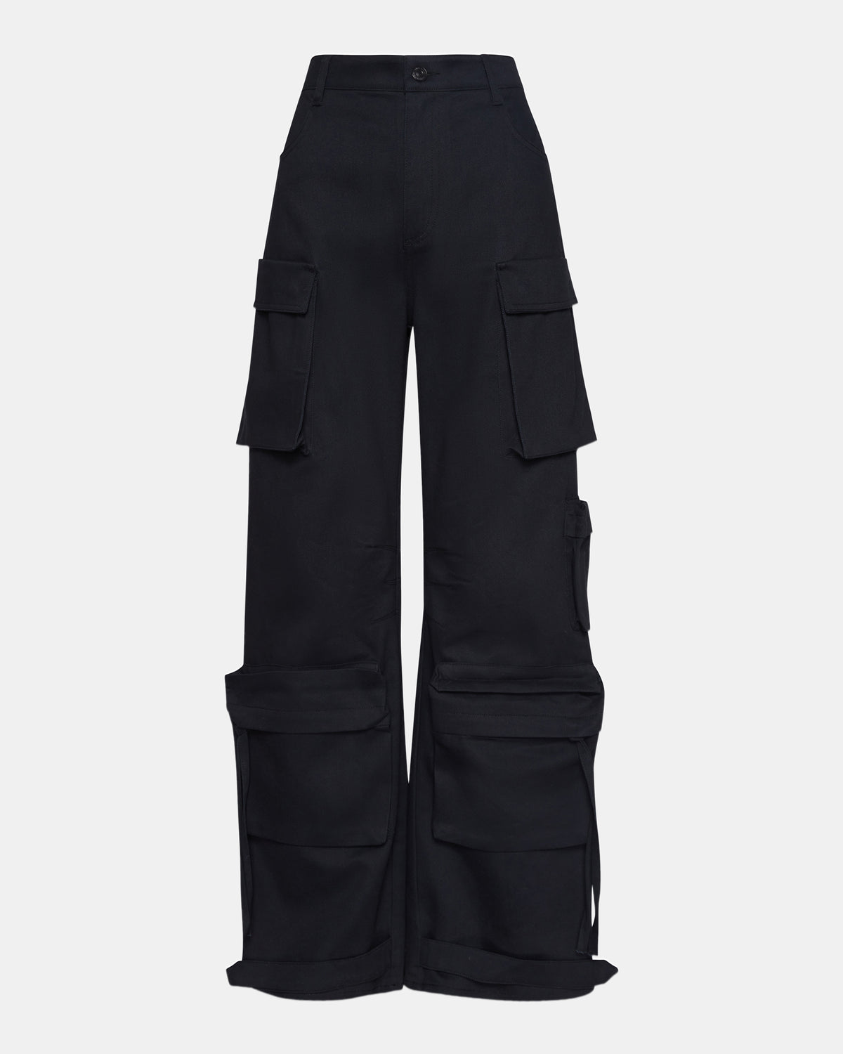 DUO Black Women's Utility Cargo Pants | Steve Madden
