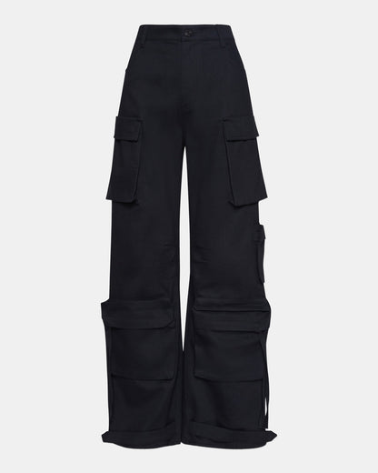 DUO Black Women's Utility Cargo Pants | Steve Madden