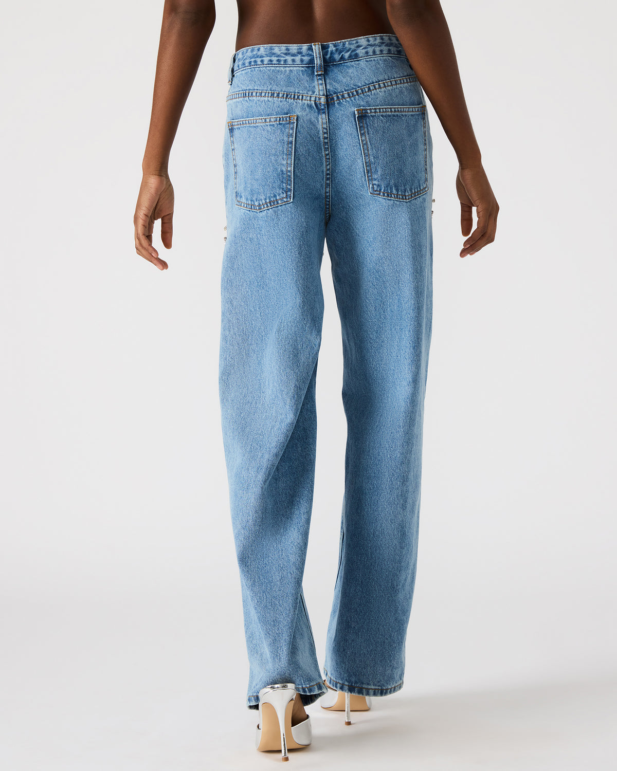 TAYLOR Jean Rhinestone Women's Cutout Jeans | Steve Madden