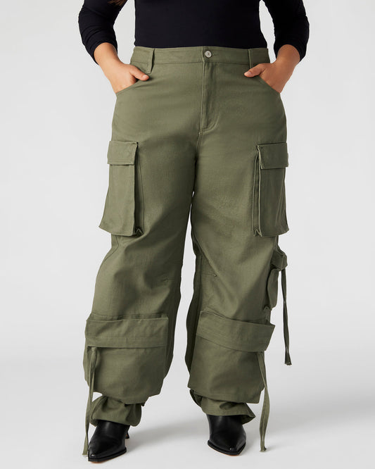 DUO Olive Women's Utility Cargo Pants | Steve Madden