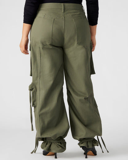 DUO Olive Women's Utility Cargo Pants | Steve Madden