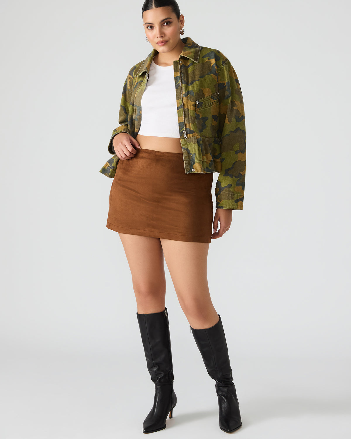 CINDI Skort Chicory Coffee Women's Mini Skort | Steve Madden