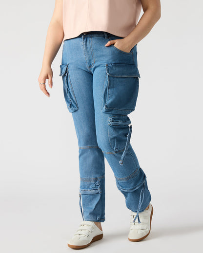 SKINNY DUO Denim Women's Skinny Cargo Pants | Steve Madden