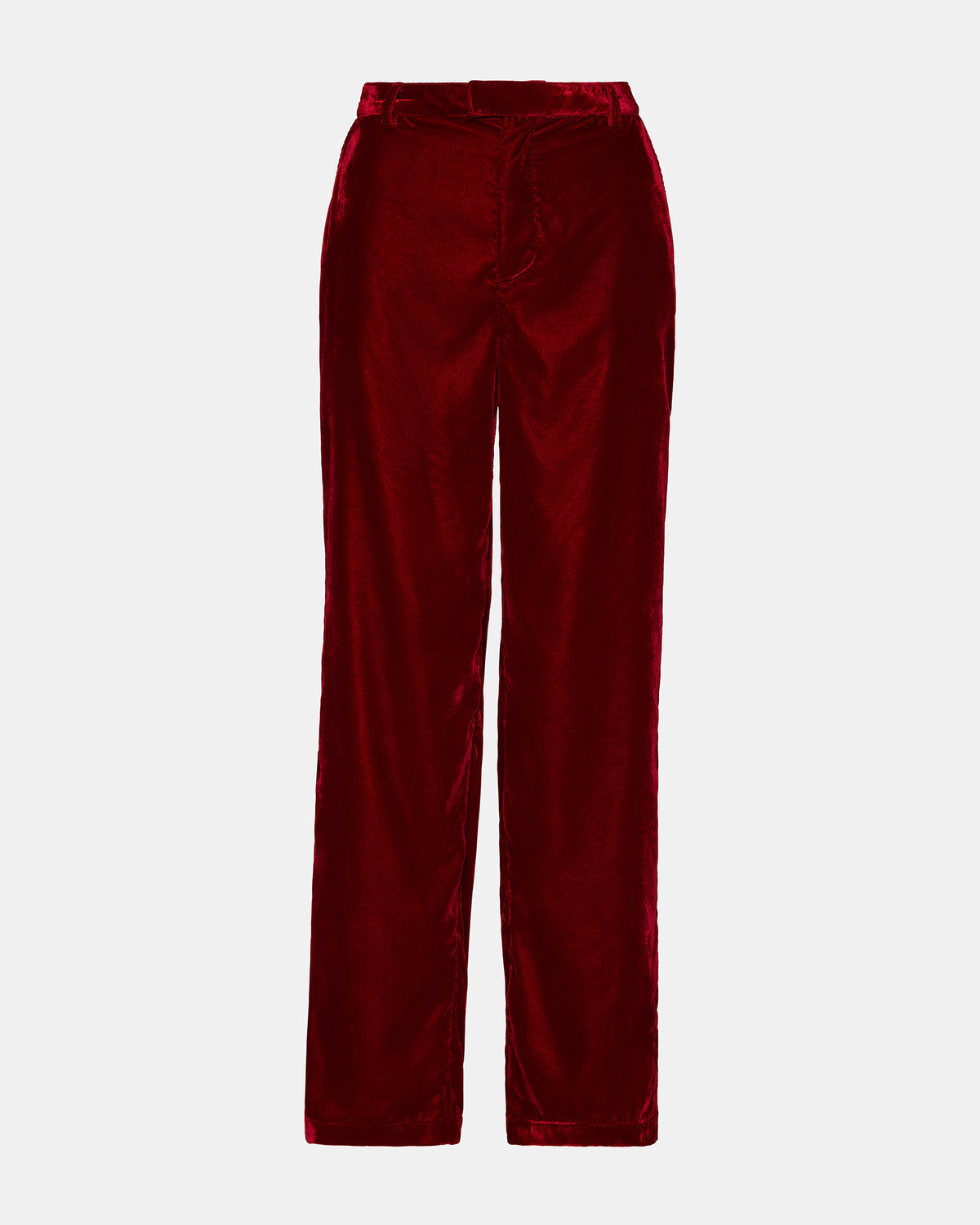 TONIA Red Velvet Wide-Leg Trouser Women's Pants | Steve Madden