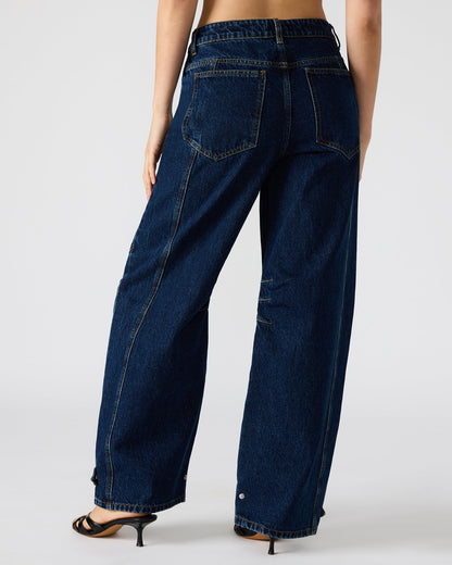 TRE Dark Denim Barrel Women's Jean | Steve Madden