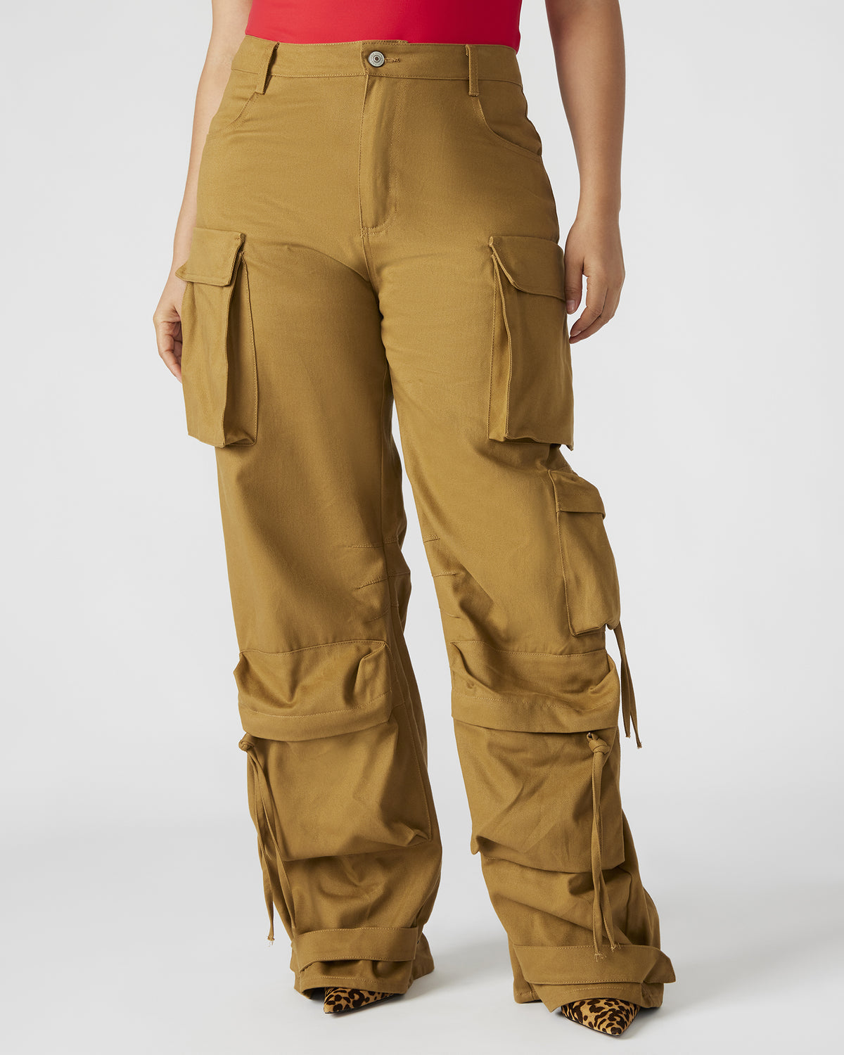 DUO Khaki Women's Utility Cargo Pants | Steve Madden