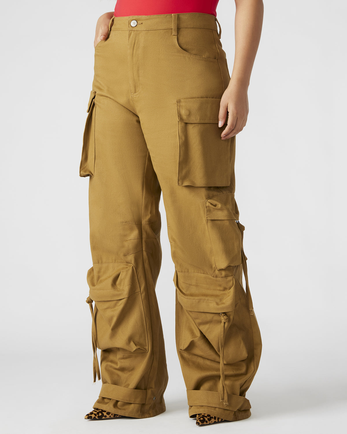 DUO Khaki Women's Utility Cargo Pants | Steve Madden
