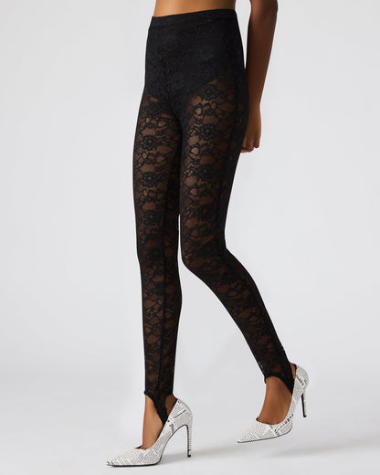 SANDRINE Black Lace Mesh Women's Pant | Steve Madden