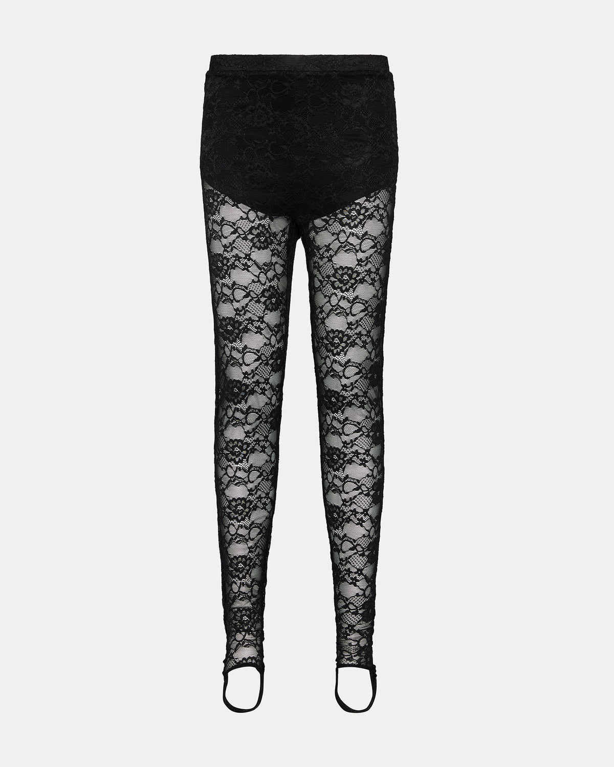 SANDRINE Black Lace Mesh Women's Pant | Steve Madden