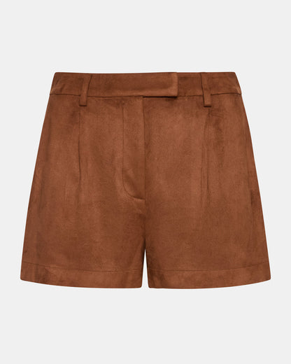 IMELDA Chicory Coffee Faux-Suede Trouser Women's Shorts | Steve Madden