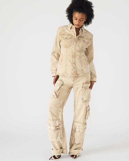DUO Cafe Au Lait Women's Utility Cargo Pants | Steve Madden