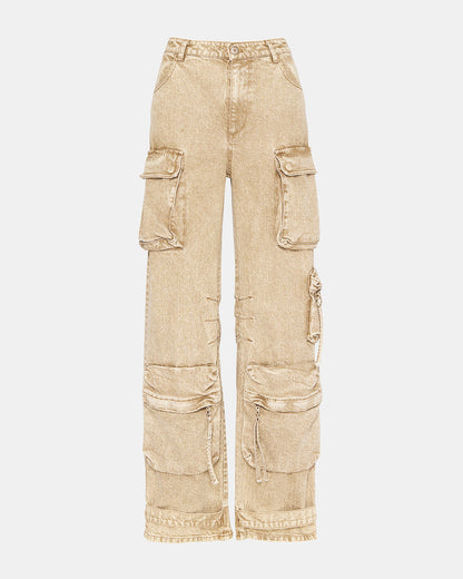 DUO Cafe Au Lait Women's Utility Cargo Pants | Steve Madden