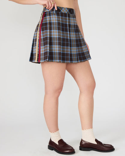 MARGO Brown Plaid Pleated Women's Mini Skirt | Steve Madden