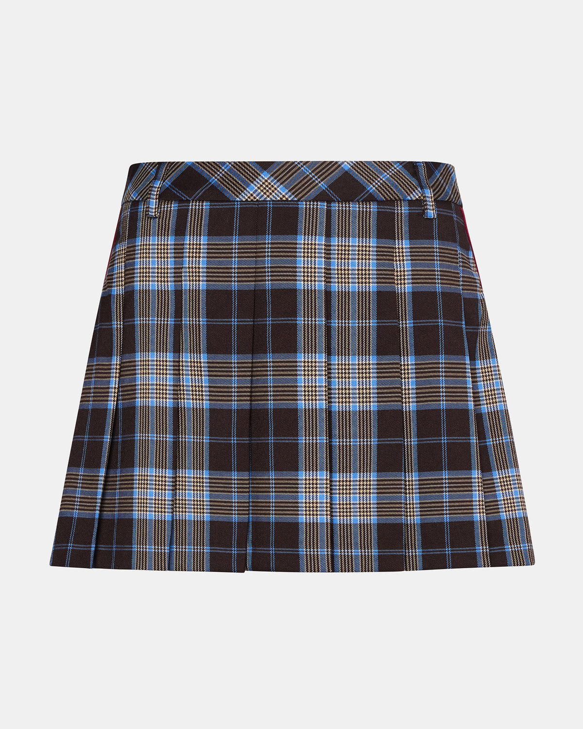 MARGO Brown Plaid Pleated Women's Mini Skirt | Steve Madden