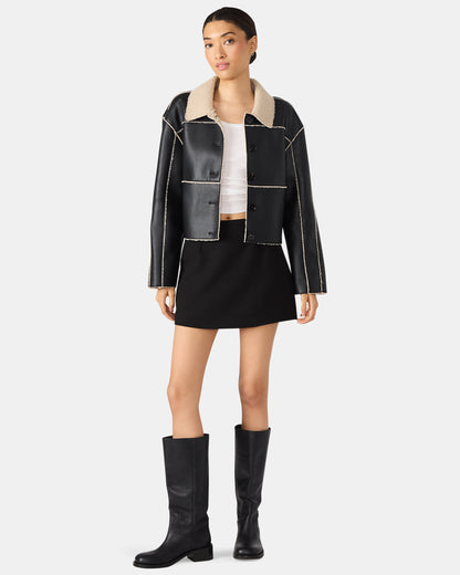 CINDI Black Women's Essential Mini Skort | Steve Madden