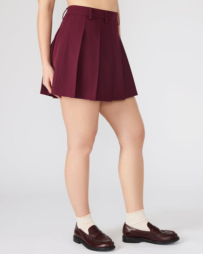 MARGO Wine Pleated Women's Mini Skirt | Steve Madden