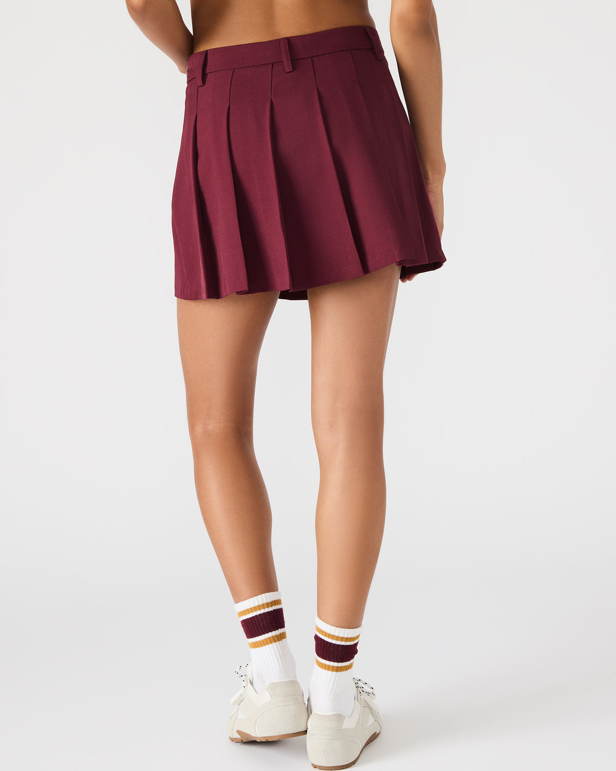 MARGO Wine Pleated Women's Mini Skirt | Steve Madden