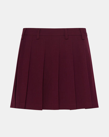 MARGO Wine Pleated Women's Mini Skirt | Steve Madden
