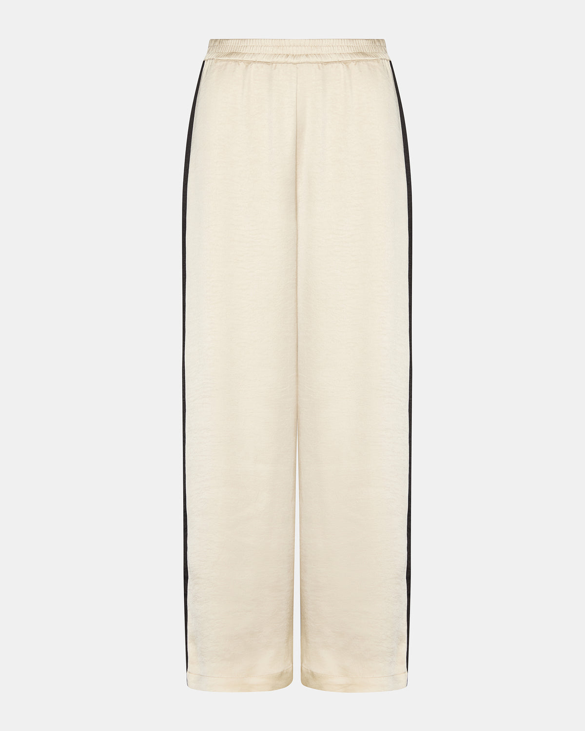 MOXIE Cream Pull-On Contrast Panel Straight Leg Women's Pant | Steve Madden