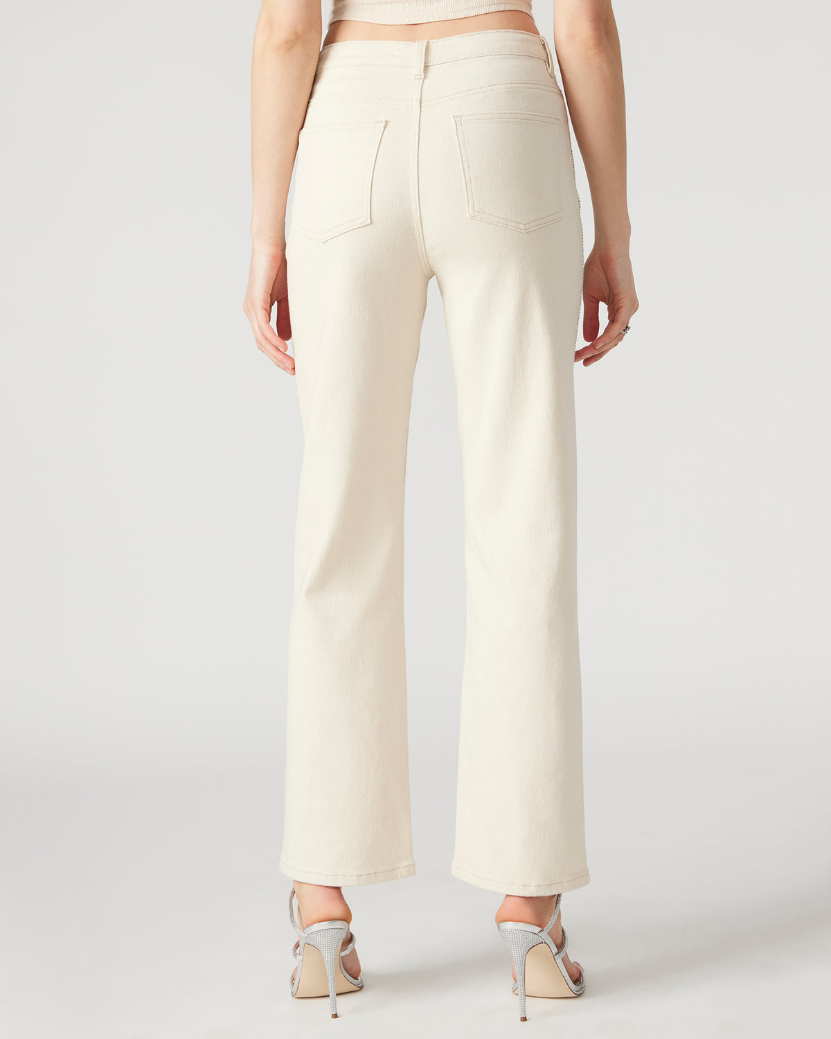 JESSE White Women's Rhinestone Studded Jeans | Steve Madden