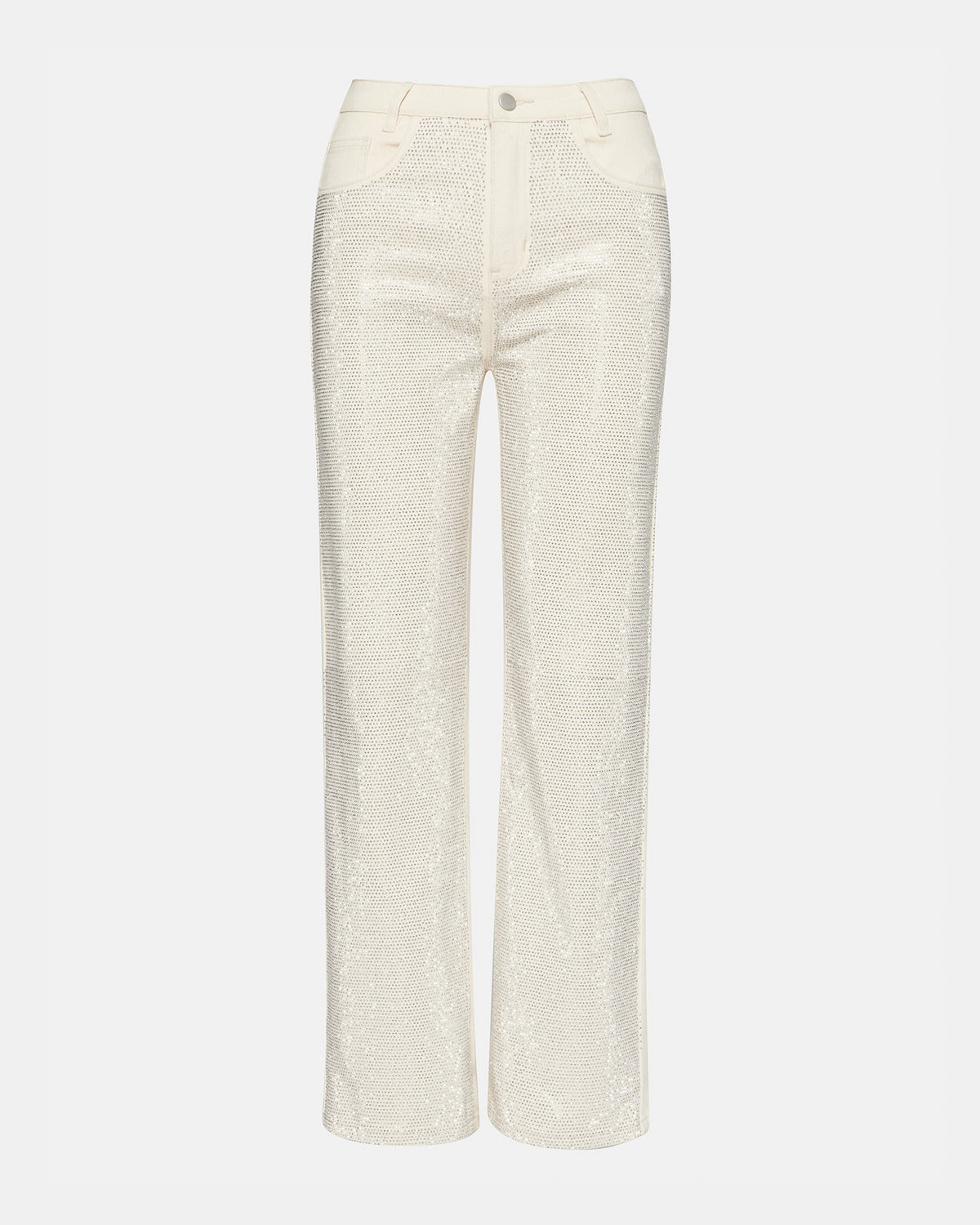 JESSE White Women's Rhinestone Studded Jeans | Steve Madden