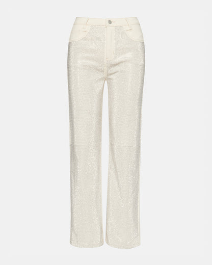 JESSE White Women's Rhinestone Studded Jeans | Steve Madden