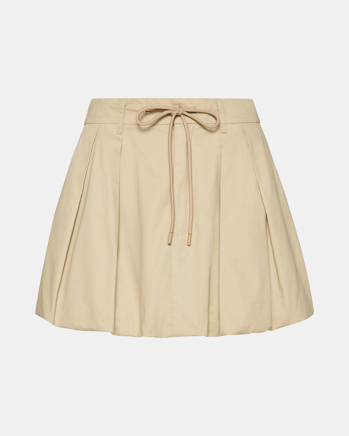LIVIE Khaki Mini Tie-Front Bubble Women's Skirt | Steve Madden