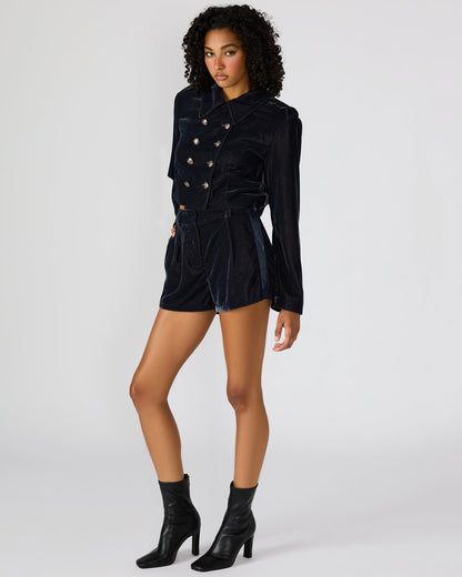 MINNETTA Indigo Haze Velvet Women's Shorts | Steve Madden