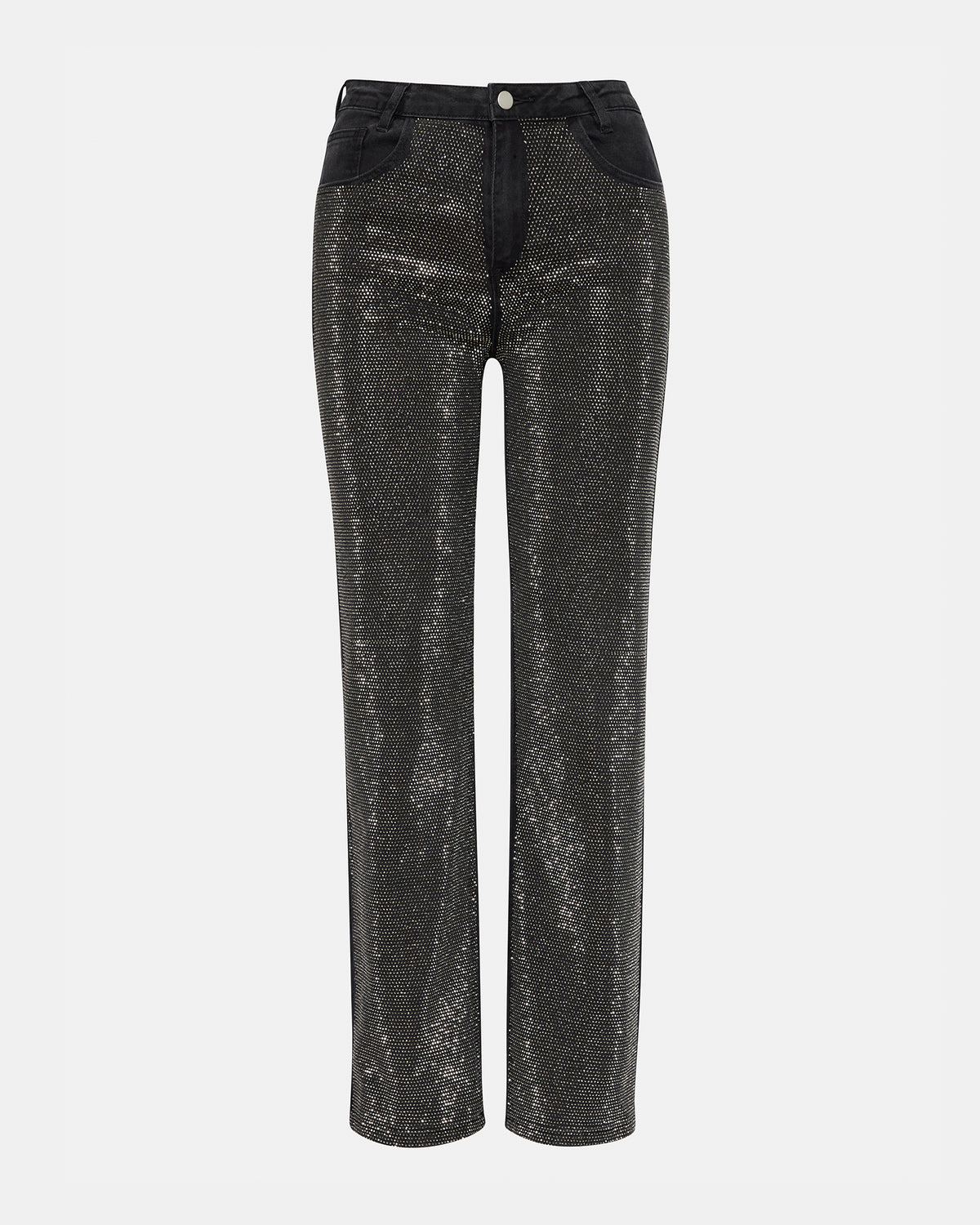 JESSE Black Women's Rhinestone Studded Jeans | Steve Madden