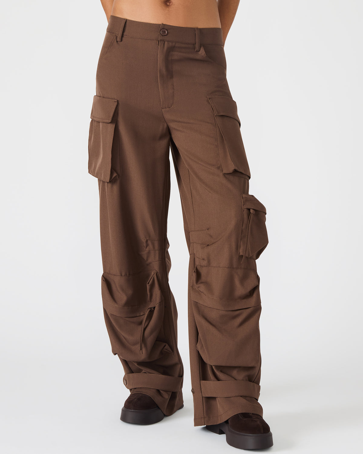 DUO Chocolate Women's Utility Cargo Pants | Steve Madden
