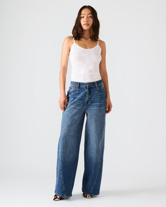 RORI Dark Navy Straight-Leg Denim Women's Bottoms | Steve Madden