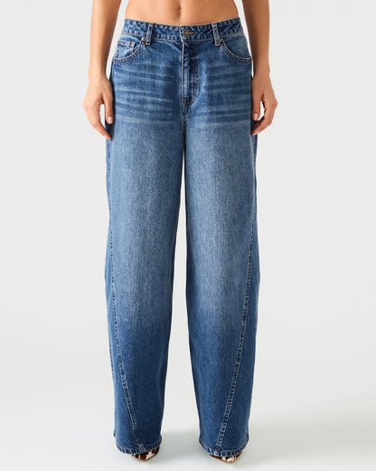 RORI Dark Navy Straight-Leg Denim Women's Bottoms | Steve Madden