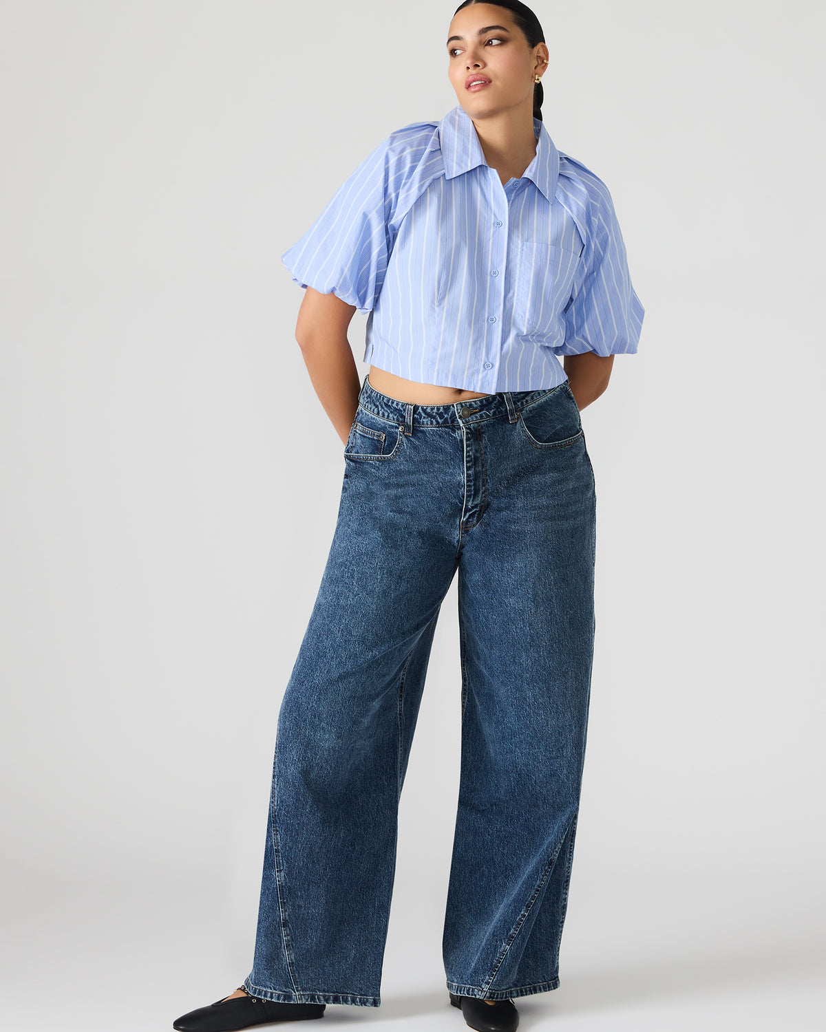 RORI Dark Navy Straight-Leg Denim Women's Bottoms | Steve Madden