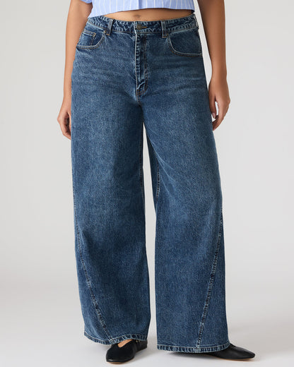 RORI Dark Navy Straight-Leg Denim Women's Bottoms | Steve Madden
